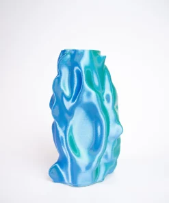 Limitierte 3D-Druck Vase – Organic Angel, klein, grün-blau | Radical Softness