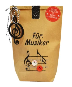 Für Musiker Wundertüte mit Notenschlüssel